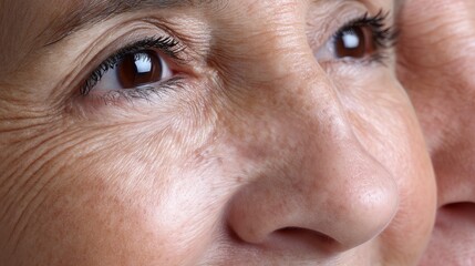 Intimate image capturing mature woman contemplating fond memories under soft sunlight