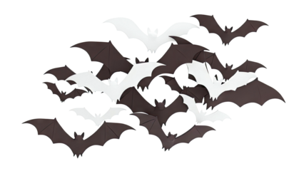 A Swarm of Black and White Bats