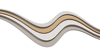 Abstract Wavy Lines in Neutral Tones