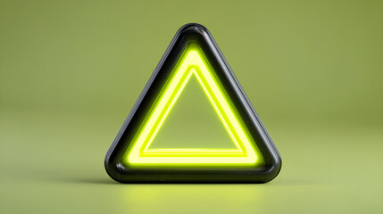 3d render warning sign icon stock illustration