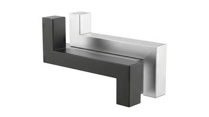 Modern Black and Brushed Nickel Drawer Pulls