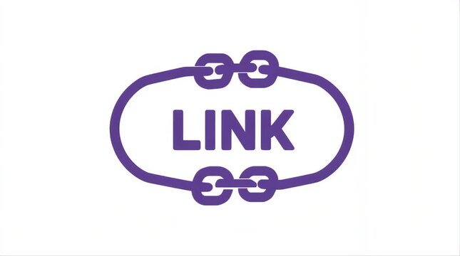 Link chain purple solid icon