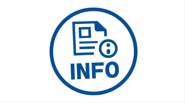 Info document blue icon