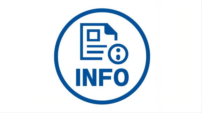 Info document blue icon