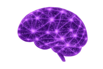 Digital brain creating connections, representing artificial intelligence, machine learning, and human intellect