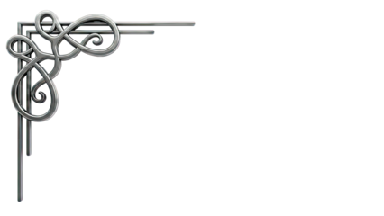 Black Ornate Corner Decoration