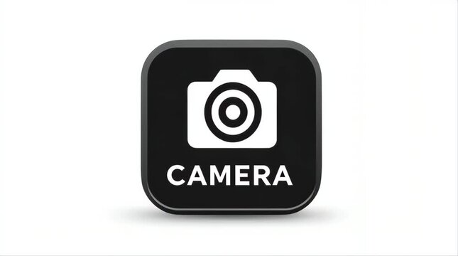 Camera black square icon