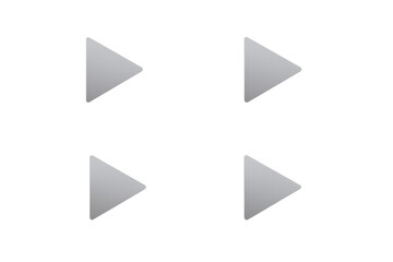 Gray play buttons arranged in a grid pattern on transparent background, symbolizing media control and engagement