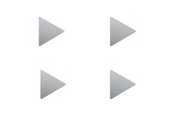Gray play buttons arranged in a grid pattern on transparent background, symbolizing media control and engagement