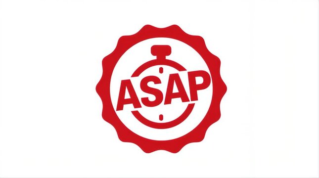 ASAP red stamp sign