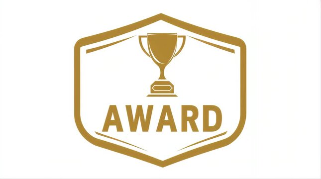 Award gold trophy icon