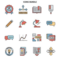 Collection of Various Educational Icons Symbols.