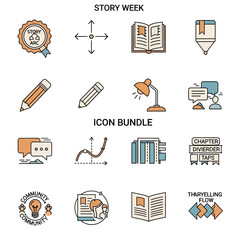 Collection of Various Infographic Icons and Symbols.