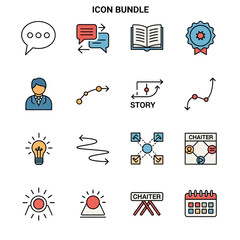 Collection of Various Infographic Icons and Symbols.