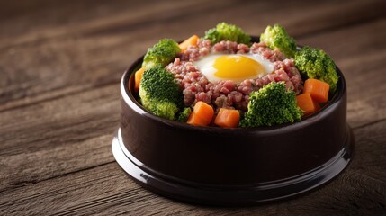 Raw feeding diet for dogs with fresh whole foods, Homemade raw dog food diet with meat and vegetables, Healthy raw food for dogs with fresh meat and vegetables, BARF diet for dogs