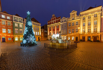 Old Market Square Poznan Poland at Christmas