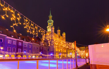 Old Market Square Poznan Poland at Christmas
