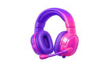 Gaming headset featuring pink and purple gradient colors, delivering immersive audio for esport and online streaming