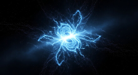 Electricity Spark Blue Energy Burst.