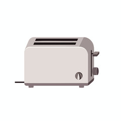 Modern Toaster on White Background