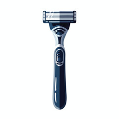 Obraz premium Blue Razor on White Background