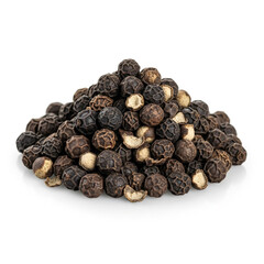 Obraz premium Culinary Coarse Black Pepper Seasoning on White 