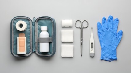 Medical supplies and equipment for surgery.