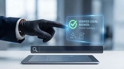 Innovative legal solutions using ai technology business sector digital interaction modern office environment close-up view enhancing justice efficiency