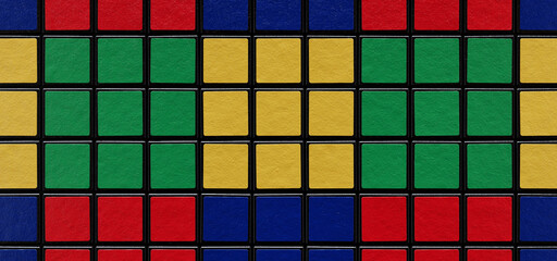 Colorful geometric square block pattern background