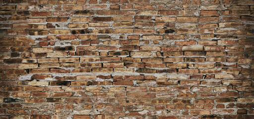 Antique red brick wall texture background for industrial design