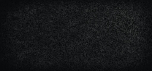 Black leather texture background with fine grain