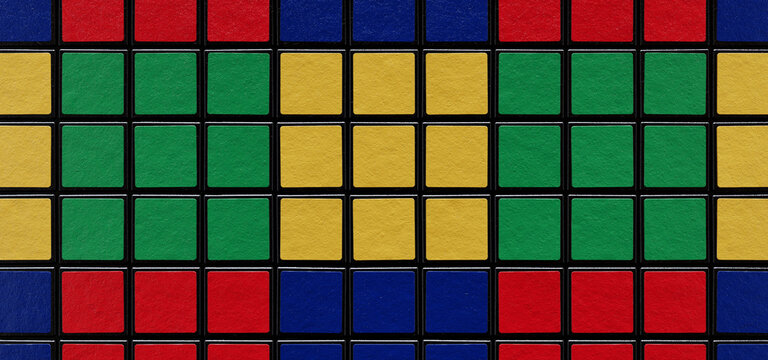 Colorful geometric square block pattern background