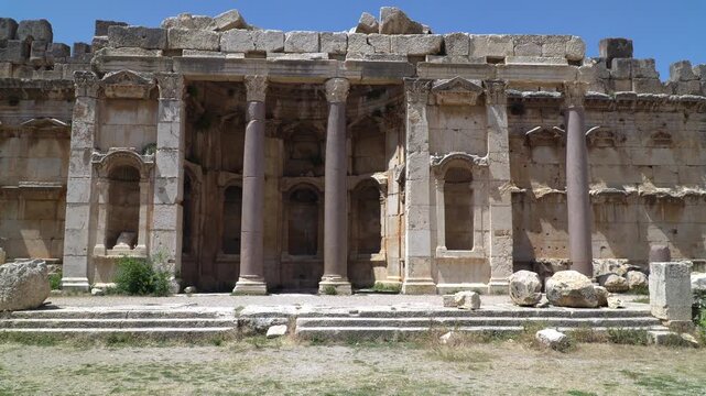 Ruins of Heliopolis Syriaca, an ancient Roman city located in the town of Baalbek, Lebanon