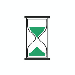 Green Sand Hourglass Timer Icon