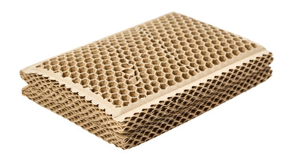 Honeycomb structure showing a folded paper transparent background