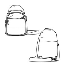 Sling Bag Outline Illustration for Fashion Design.