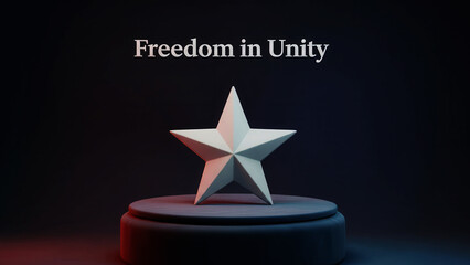 Independence day usa celebration freedom in unity star symbol