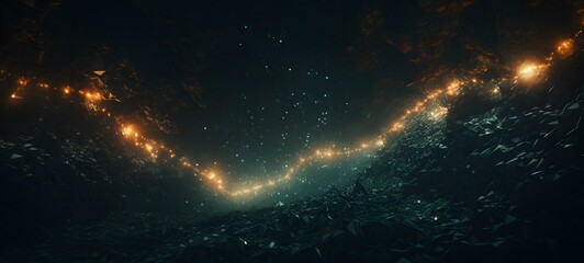 Pointillist Grunge Design Cave Monsters