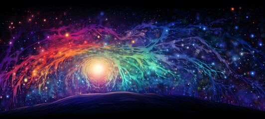 Pointillist Grunge Design Cave Monsters