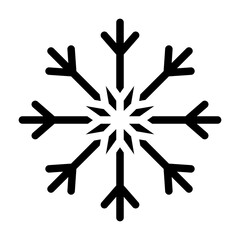 Obraz premium Snowflake glyph icon