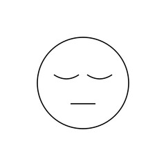 Fototapeta premium A minimalist vector graphic illustration of a neutral face with closed eyes