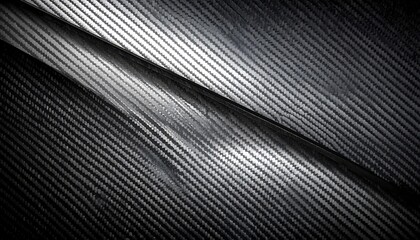 Dark woven carbon fiber texture with a diagonal pattern and a glossy light reflection.