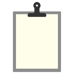 レトロなクリップボードのフレームイラスト　モノクロ、生成ペーパー　Web