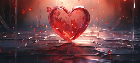 realistic photo of a glossy valentine's day ,generative AI