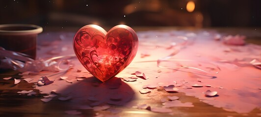 realistic photo of a glossy valentine's day ,generative AI