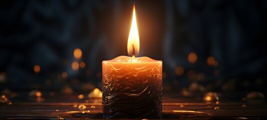 realistic photo of a glossy candle,generative AI