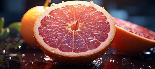 realistic photo of a glossy grape fruit,generative AI