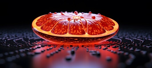 realistic photo of a glossy grape fruit,generative AI