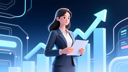 Career woman planning her future professional growth