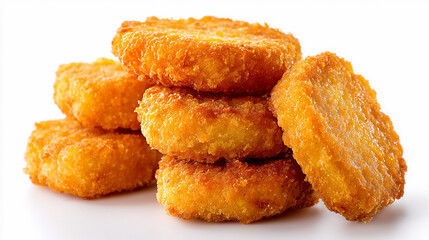 Crispy fried food stacked on a white surface during the day